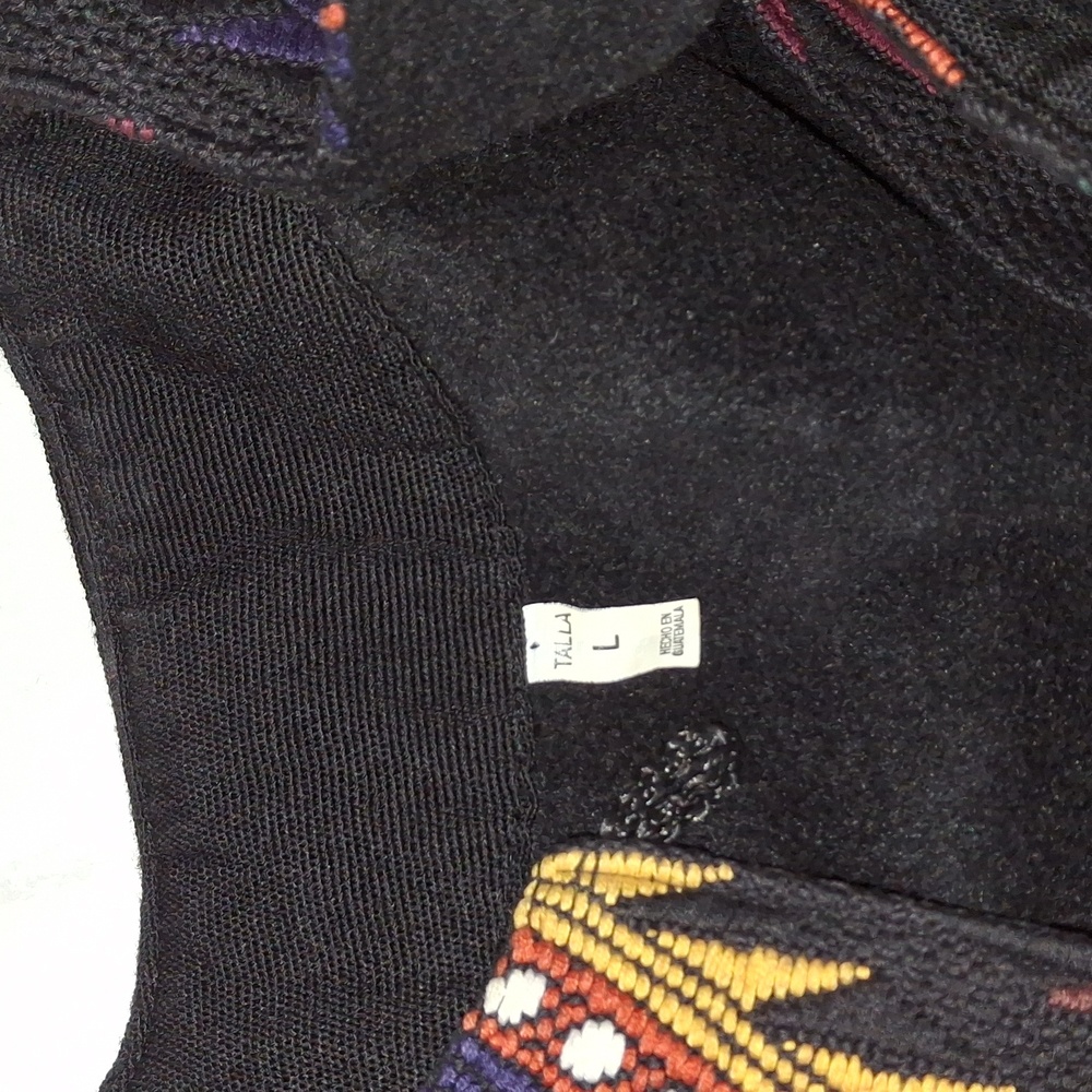 Bohemian Black Jacket With Vibrant Pattern - image 7